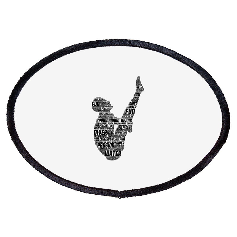 Springboard Diver Springboard Diving Platform Divi Oval Patch | Artistshot