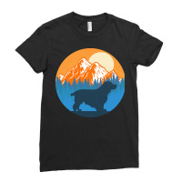 Cocker Spaniel T  Shirt Cocker Spaniel Dog Silhouette Sunset Mountain Ladies Fitted T-shirt | Artistshot