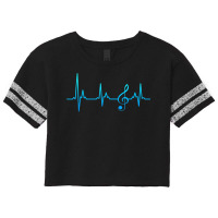 Clef My Heart Beats For Sheet Music Notes T Shirt Scorecard Crop Tee | Artistshot