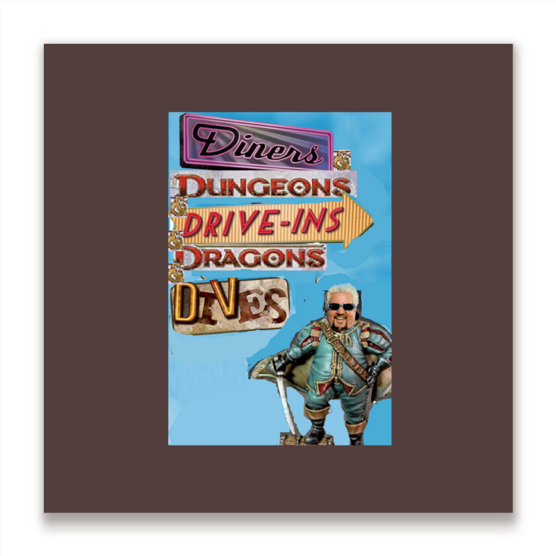 Diners Dungeons Drive Ins Dragons Dives Metal Print Square | Artistshot