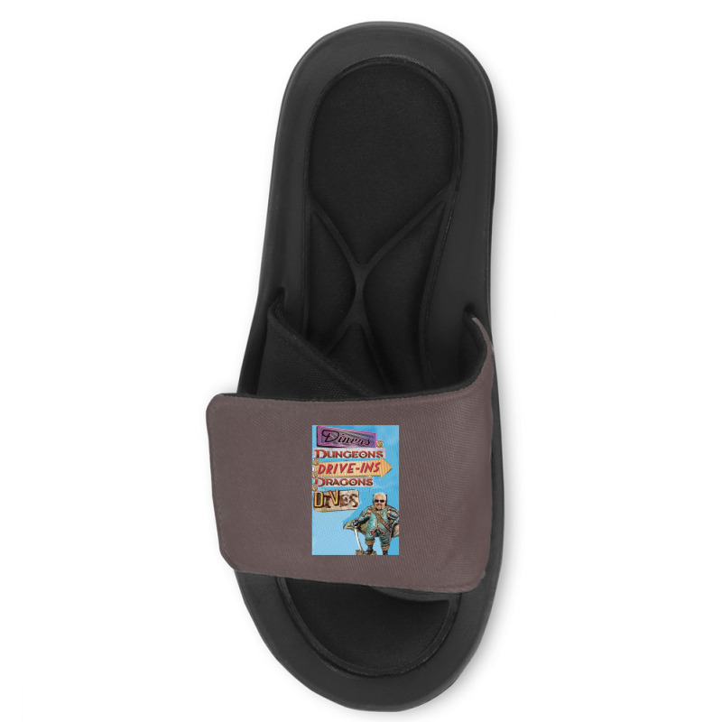 Diners Dungeons Drive Ins Dragons Dives Slide Sandal | Artistshot