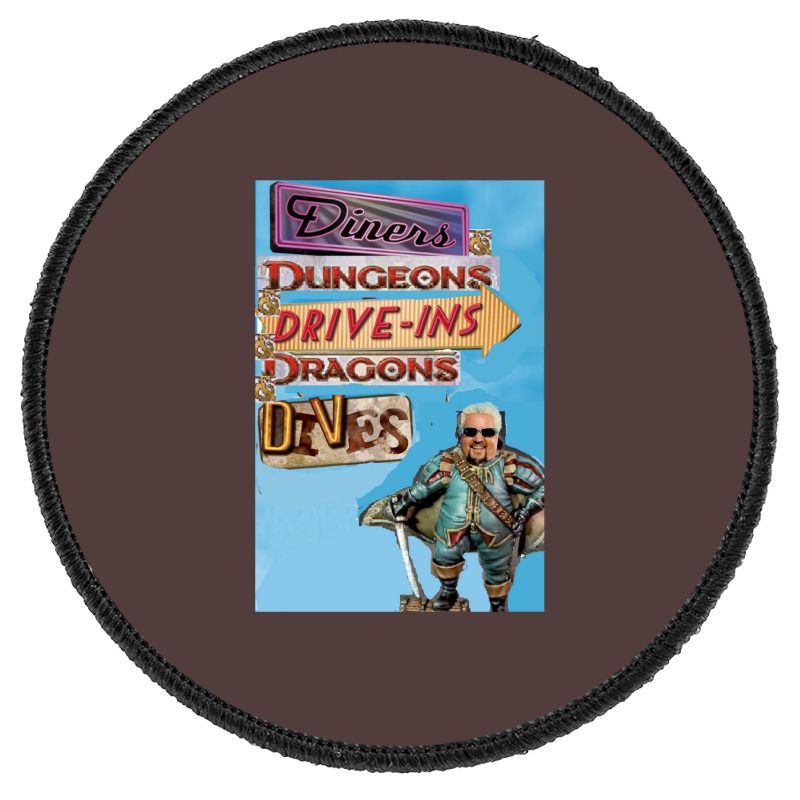 Diners Dungeons Drive Ins Dragons Dives Round Patch | Artistshot