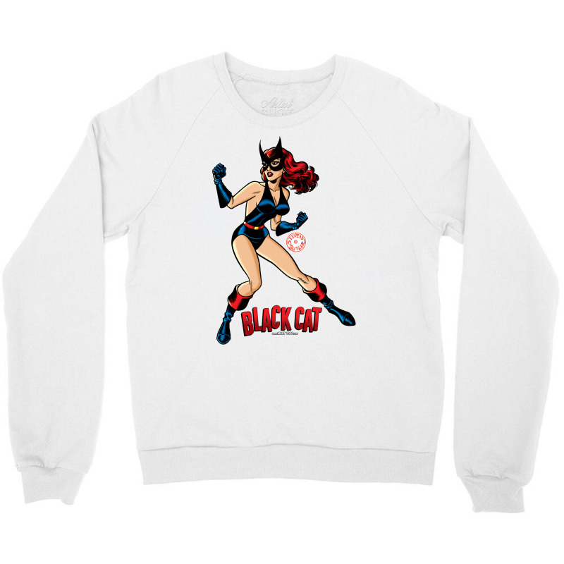 Black Cat Golden Age Superhero Crewneck Sweatshirt | Artistshot