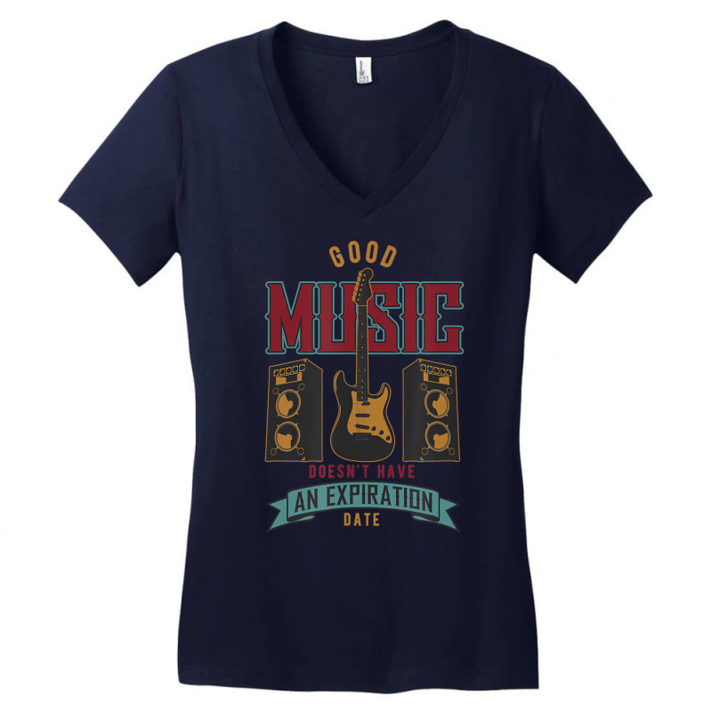 Good Music Doesn't Have An Expiration Date T Shirt Women's V-Neck T-Shirt by dong | Artistshot