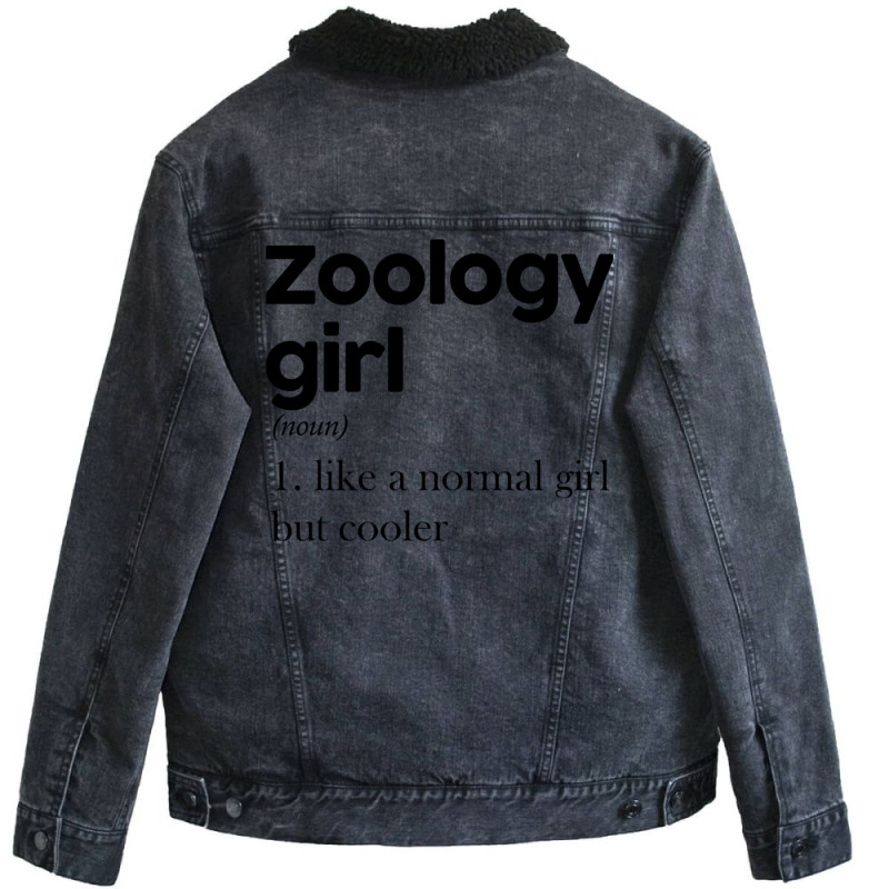 Zoology Girl Unisex Sherpa-Lined Denim Jacket by DonoArt | Artistshot