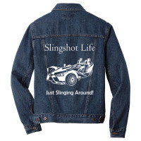 Slingshot Life Just Slinging Around T Shirt Men Denim Jacket | Artistshot