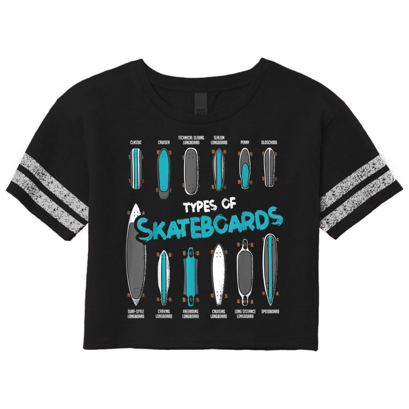 Types Of Skateboards Retro Boy Girl Skateboard Gif Scorecard Crop Tee by coyagota | Artistshot