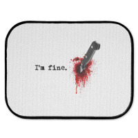 I'm Fine Bloody Halloween T Shirt Rear Car Mat | Artistshot