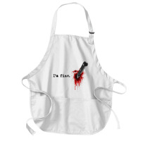 I'm Fine Bloody Halloween T Shirt Medium-length Apron | Artistshot