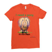 Fergus The Horse I Need A Pony... It's That Simple Ladies Fitted T-shirt | Artistshot