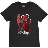 Tu Love Stethoscope Heart Cna Valentines Day Costu V-neck Tee | Artistshot