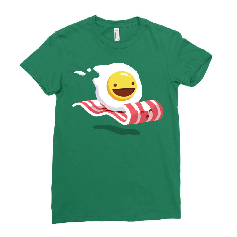 Egg Bacon Buddies Ladies Fitted T-Shirt by metheojerupe | Artistshot