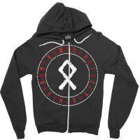 Viking Rune Othala Runic Circle Norse Mythology Ce Zipper Hoodie | Artistshot