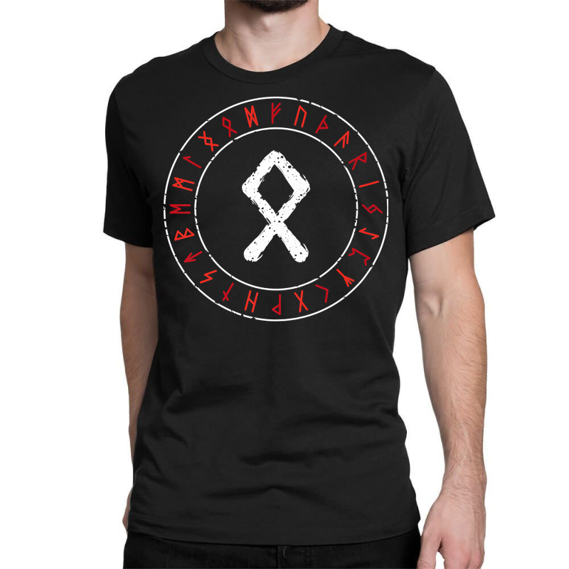 Viking Rune Othala Runic Circle Norse Mythology Ce Classic T-shirt by saterseim | Artistshot