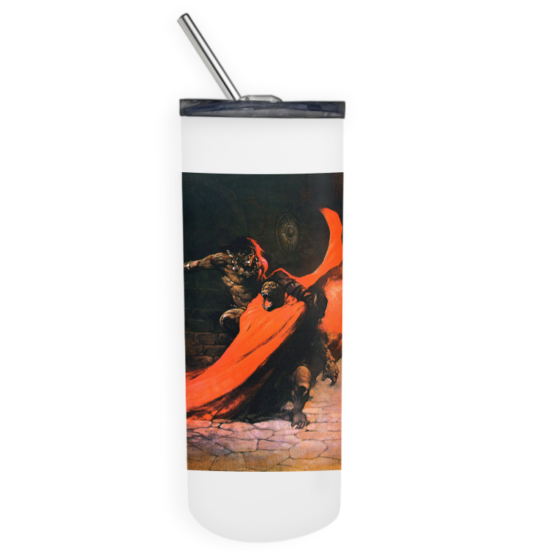 Frank Frazetta   Conan The Barbarian 1 Skinny Tumbler by wollapgali | Artistshot