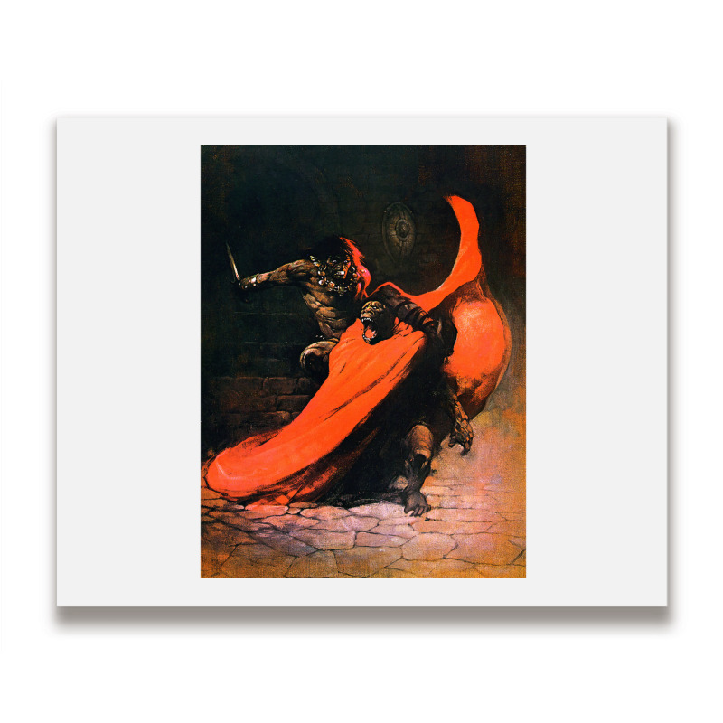 Frank Frazetta   Conan The Barbarian 1 Metal Print Horizontal by wollapgali | Artistshot