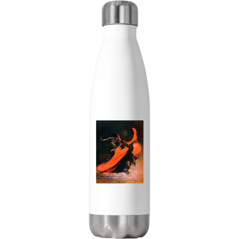 Frank Frazetta   Conan The Barbarian 1 Stainless Steel Water Bottle by wollapgali | Artistshot