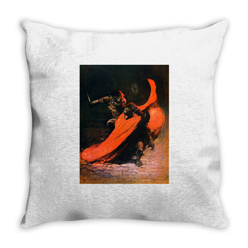 Frank Frazetta   Conan The Barbarian 1 Throw Pillow by wollapgali | Artistshot