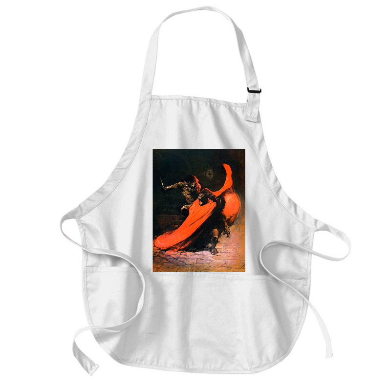 Frank Frazetta   Conan The Barbarian 1 Medium-Length Apron by wollapgali | Artistshot