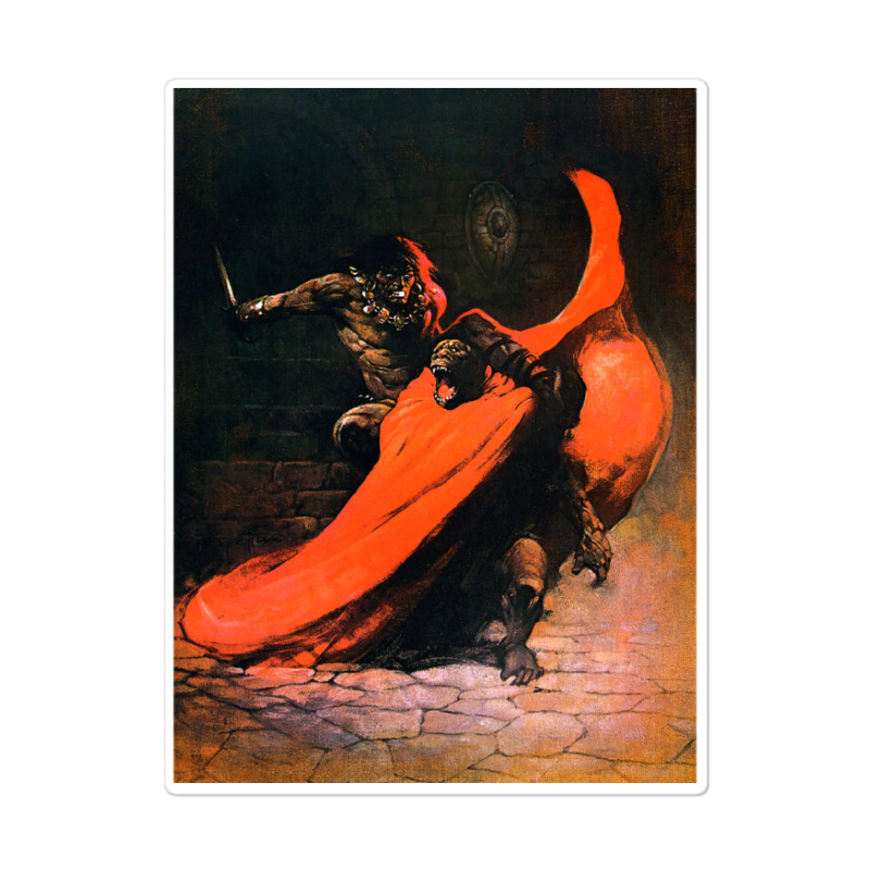 Frank Frazetta   Conan The Barbarian 1 Sticker by wollapgali | Artistshot