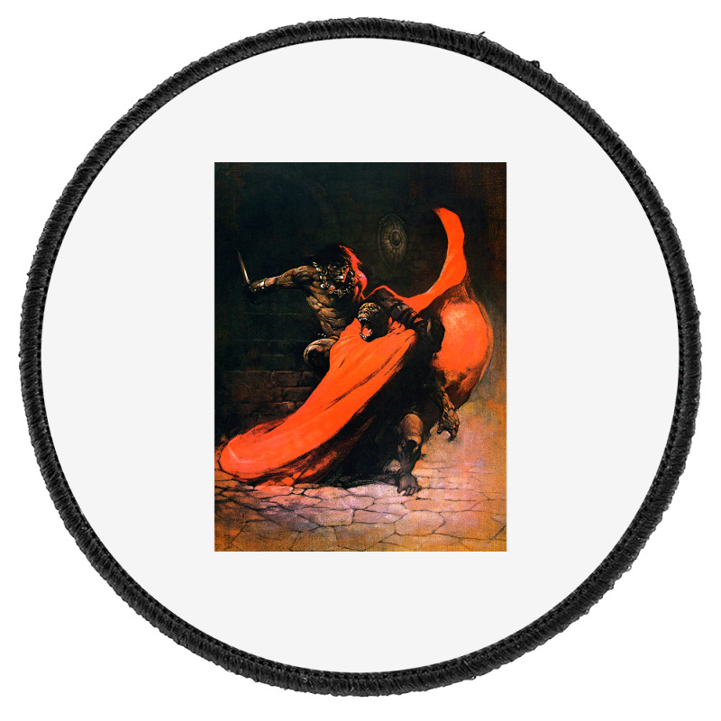 Frank Frazetta   Conan The Barbarian 1 Round Patch by wollapgali | Artistshot