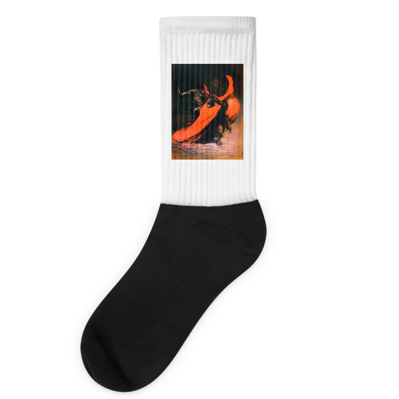 Frank Frazetta   Conan The Barbarian 1 Socks by wollapgali | Artistshot