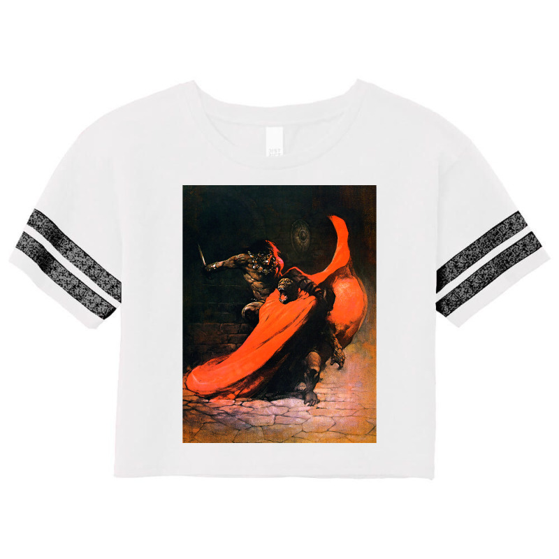 Frank Frazetta   Conan The Barbarian 1 Scorecard Crop Tee by wollapgali | Artistshot