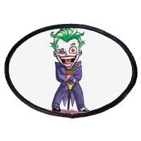 Joker (dc)  (low Poly Abstract) Fanart (zoomout Effect) Oval Patch | Artistshot