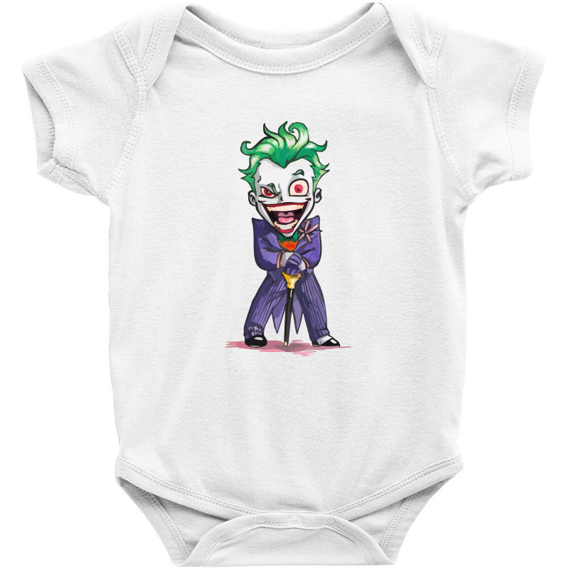 Joker (dc)  (low Poly Abstract) Fanart (zoomout Effect) Baby Bodysuit | Artistshot