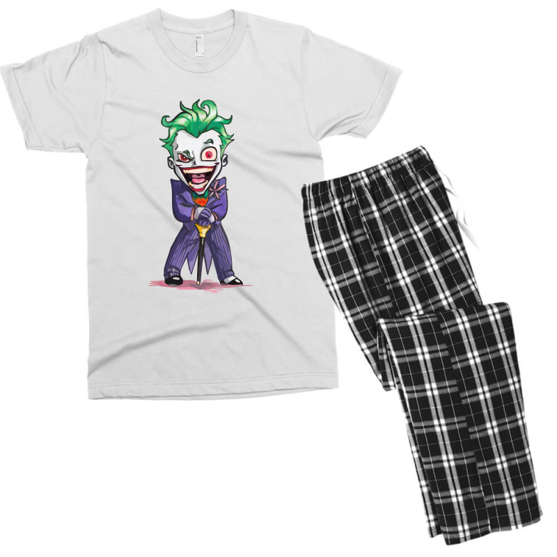 Joker (dc)  (low Poly Abstract) Fanart (zoomout Effect) Men's T-shirt Pajama Set | Artistshot