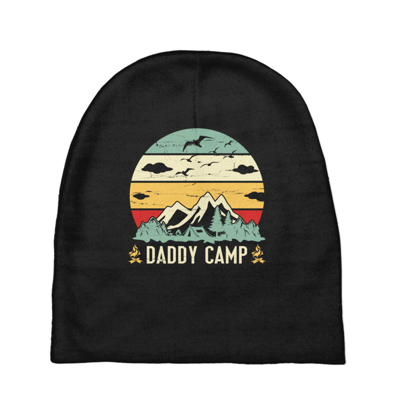 Mountain Tree Campfire Happy Camping Day Daddy Cam Baby Beanies by DonoArt | Artistshot