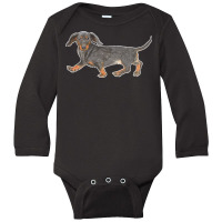 Dachshund T  Shirt Black And Tan Dachshund T  Shirt Long Sleeve Baby Bodysuit | Artistshot