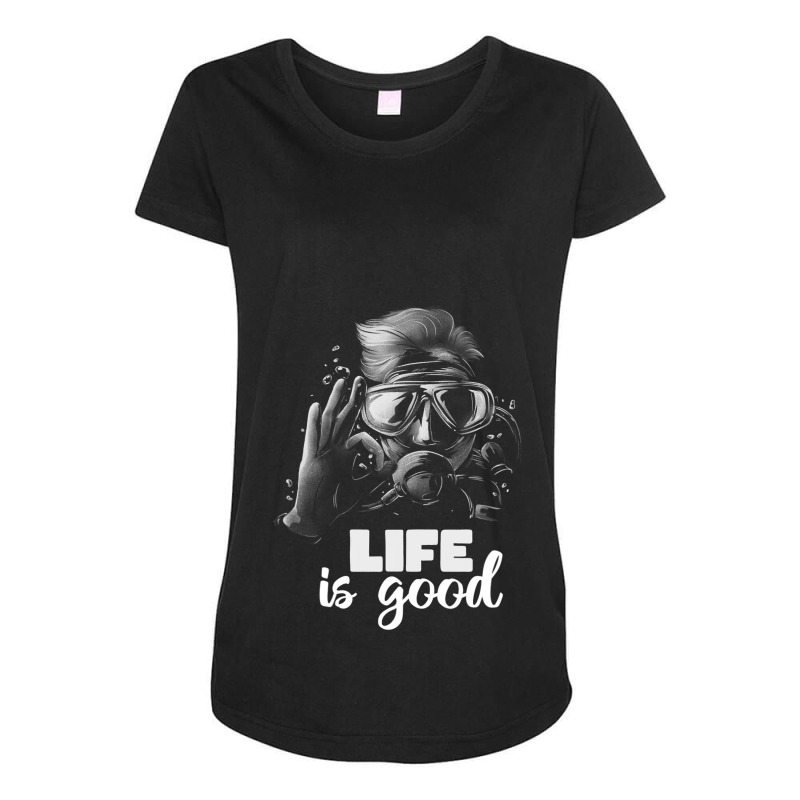 Life Good Snorkeling Ocean Diving Maternity Scoop Neck T-shirt by MELISSABISHOP | Artistshot