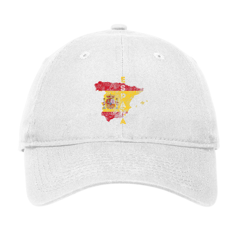 Spanish Map And Flag Souvenir   Distressed Espana Adjustable Cap | Artistshot