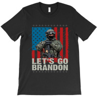 Lets Go Brandon Veteran Soldier American Flag Map T-shirt | Artistshot