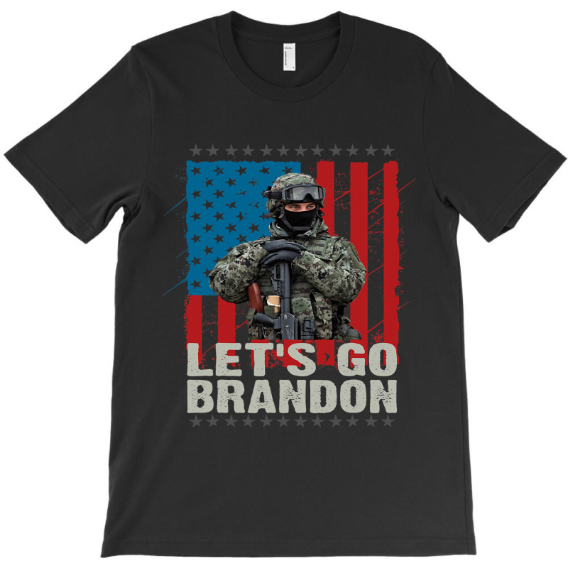 Lets Go Brandon Veteran Soldier American Flag Map T-shirt | Artistshot