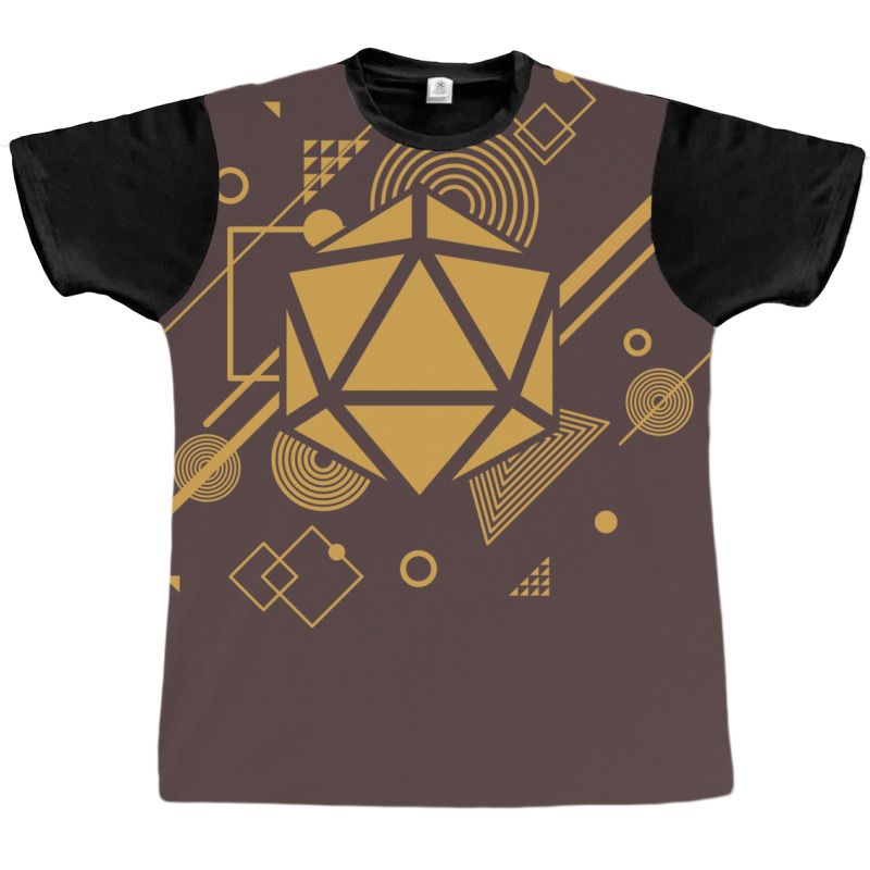 Retro Narrator Polyhedral D20 Dice Graphic T-shirt | Artistshot