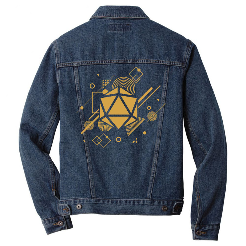 Retro Narrator Polyhedral D20 Dice Men Denim Jacket | Artistshot