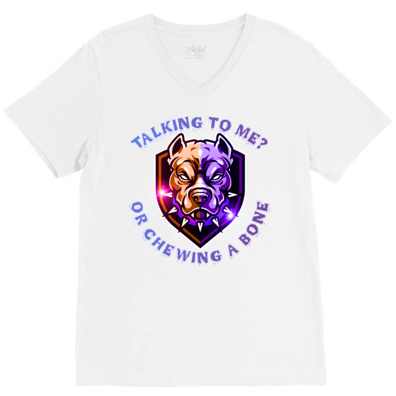 Chewing A Bone V-neck Tee | Artistshot