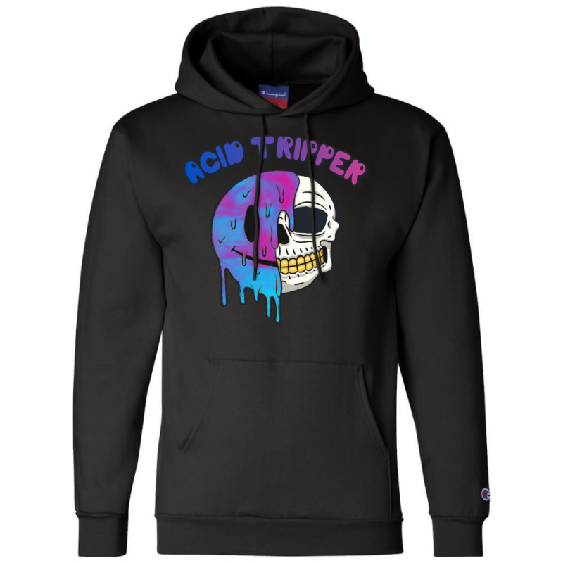 Acid Tripper Skull Champion Hoodie by mosbahgurkov6 | Artistshot