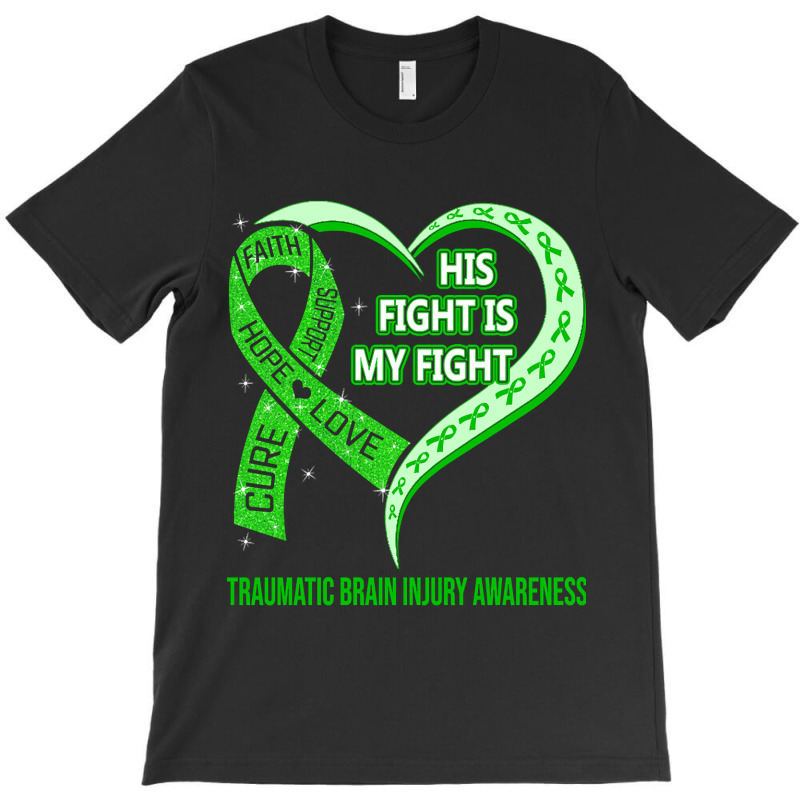 Limited Edition His Fight Is My Fight Ribbon Heart T-shirt | Artistshot