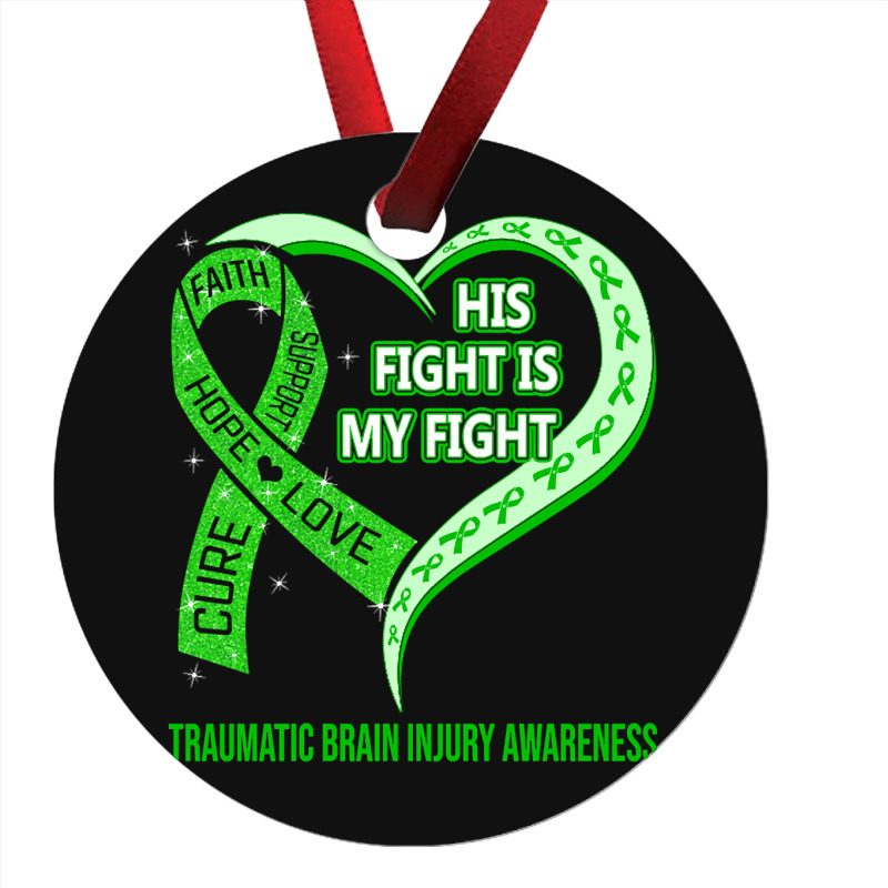 Limited Edition His Fight Is My Fight Ribbon Heart Ornament | Artistshot