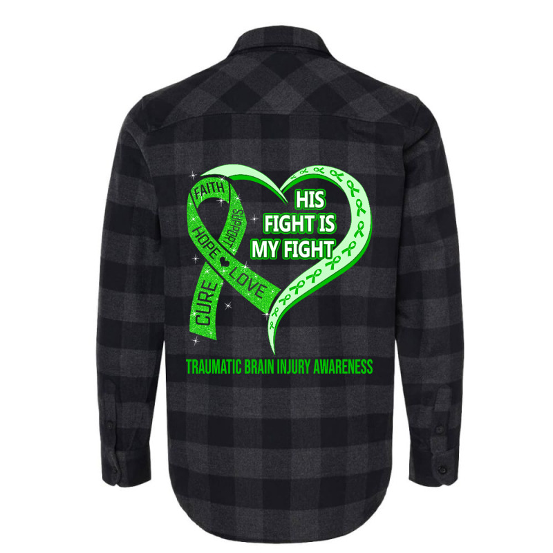 Limited Edition His Fight Is My Fight Ribbon Heart Flannel Shirt | Artistshot