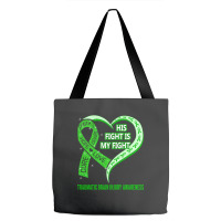 Limited Edition His Fight Is My Fight Ribbon Heart Tote Bags | Artistshot