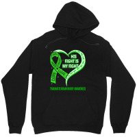 Limited Edition His Fight Is My Fight Ribbon Heart Unisex Hoodie | Artistshot