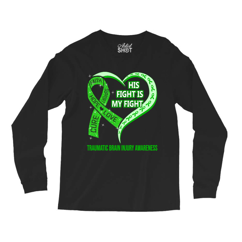 Limited Edition His Fight Is My Fight Ribbon Heart Long Sleeve Shirts | Artistshot