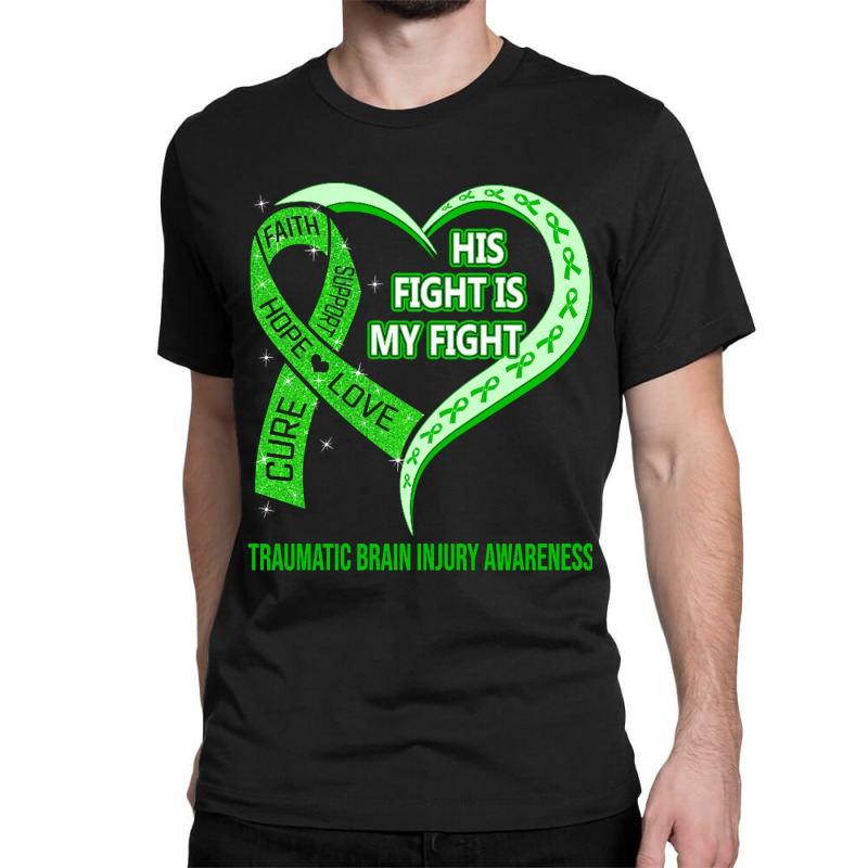 Limited Edition His Fight Is My Fight Ribbon Heart Classic T-shirt | Artistshot