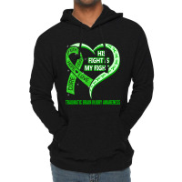 Limited Edition His Fight Is My Fight Ribbon Heart Lightweight Hoodie | Artistshot