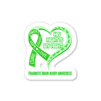 Limited Edition His Fight Is My Fight Ribbon Heart Sticker | Artistshot