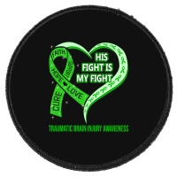 Limited Edition His Fight Is My Fight Ribbon Heart Round Patch | Artistshot